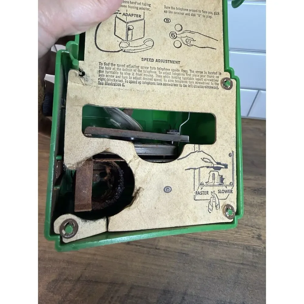 RARE Disney Hasbro 1960s Green Jungle Book Rotary Toy Phone - READ